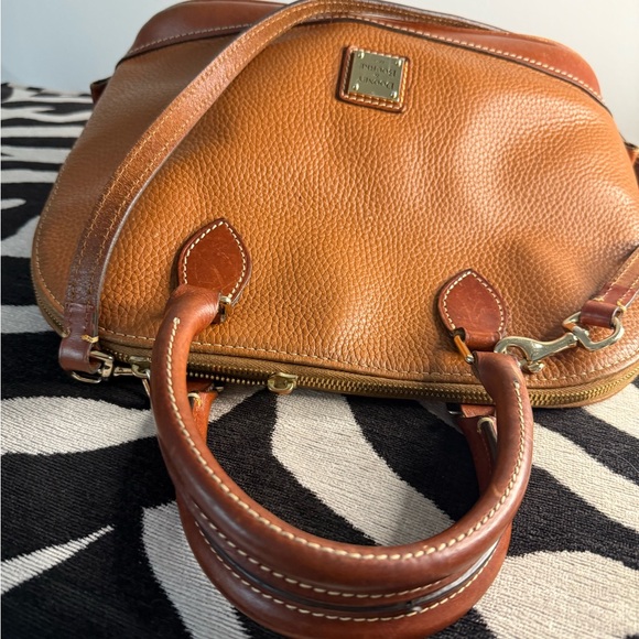 Dooney & Bourke Brown Leather Satchel - Picture 3 of 12